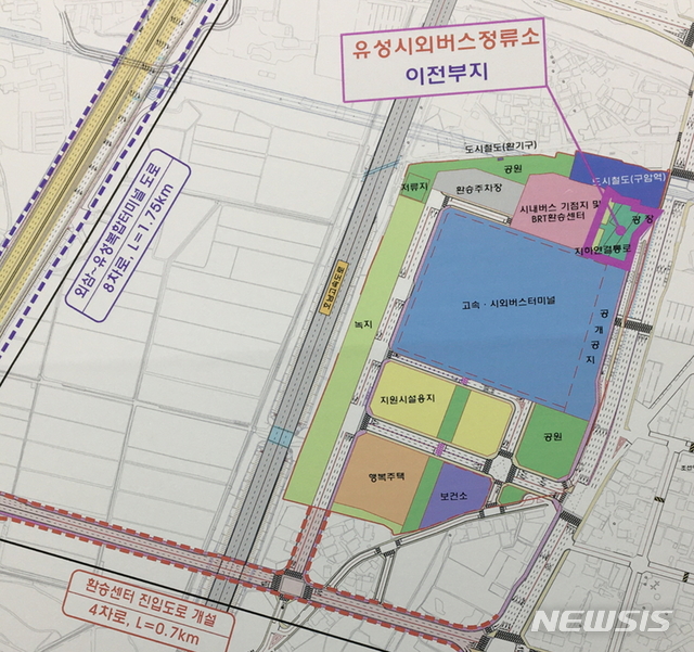 [대전=뉴시스] 대전 유성복합터미널 건립사업 계획도