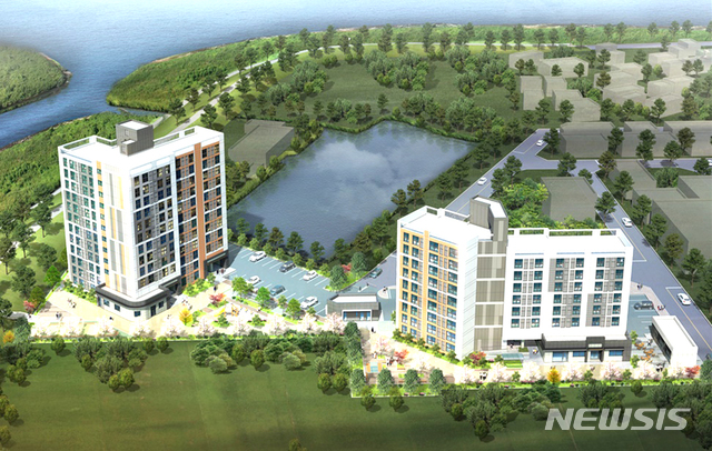 [나주=뉴시스]= 나주 영산포 이창지구 행복주택 조감도. (이미지=나주시 제공) 2020.10.30.&nbsp; photo@newsis.com