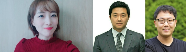 [서울=뉴시스]왼쪽부터 YTN 조은지·양시창, 한겨레 이준희 기자. (사진=한국체육기자연맹 제공)