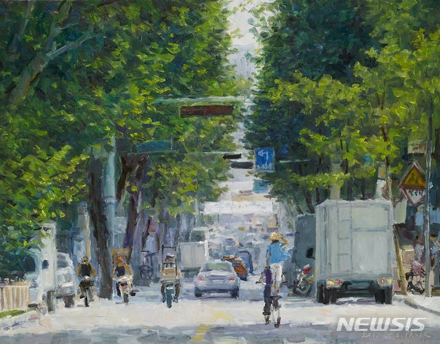 [서울=뉴시스]2020마니프_박지오, 영등포 뒷길 풍경, 40.9x53㎝, Oil on Canvas, 2017(사진=MANIF 제공)2020.11.02 photo@newsis.com