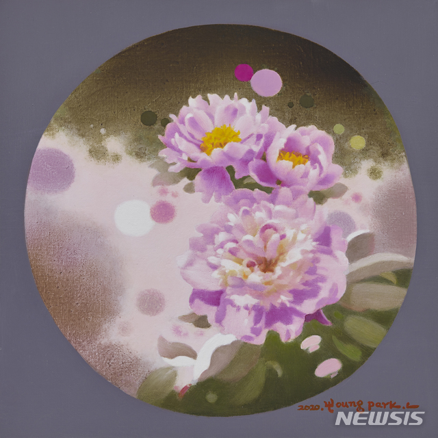 [서울=뉴시스]2020마니프_이영박, No.3 생명의 빛-소리, 지름45.5㎝, Oil on canvas, 2020(사진=MANIF 제공)2020.11.02 photo@newsis.com 