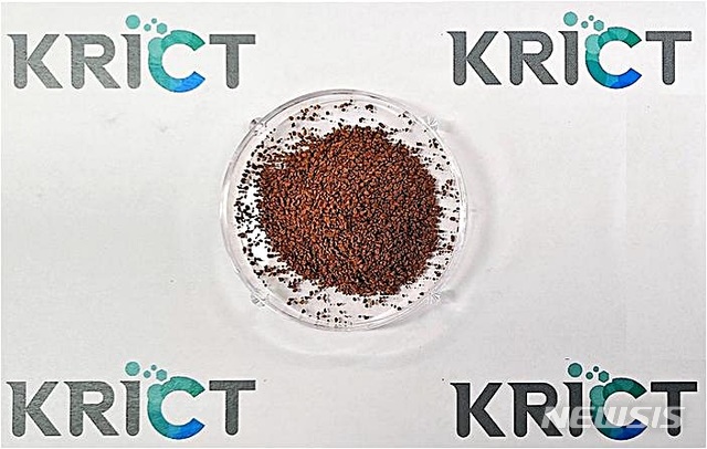 [대전=뉴시스] 개발된 철-산화아연 촉매. 이 고체촉매를 사용하면 촉매는 부생가스와 CO2 동시전환을 수행할 수 있다.