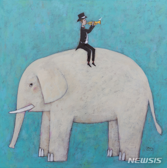 [서울=뉴시스]2020마니프_임승현, daydreamer, 50x50㎝, 한지에 과슈, 2020(사진=MANIF 제공)2020.11.06 photo@newsis.com 