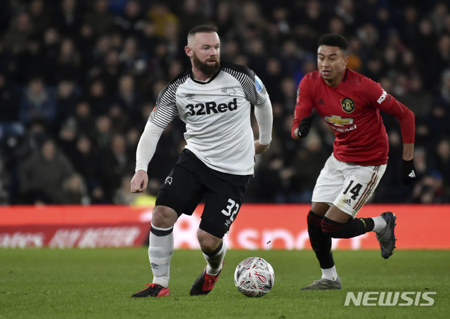 [더비=AP/뉴시스] 맨유 출신 웨일 루니. 2020.03.05.