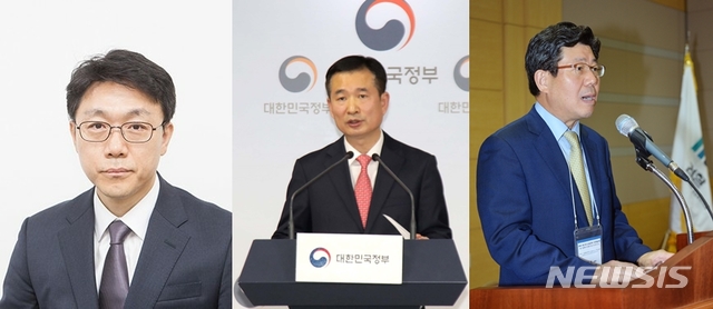 [서울=뉴시스] 대한변호사협회가 추천한 고위공직자범죄수사처 후보 3인. (왼쪽부터) 김진욱 헌법재판소 선임연구관과 이건리 국민권익위원회 부위원장, 한명관 법무법인 바른 변호사. 2020.11.09. (사진=뉴시스 DB) 