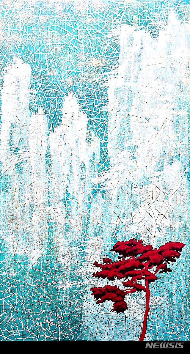 [서울=뉴시스]2020마니프_한욱, 원산근송, 76x41㎝, Acrylic on canvas, 2018(사진=MANIF 제공)2020.11.06 photo@newsis.com 