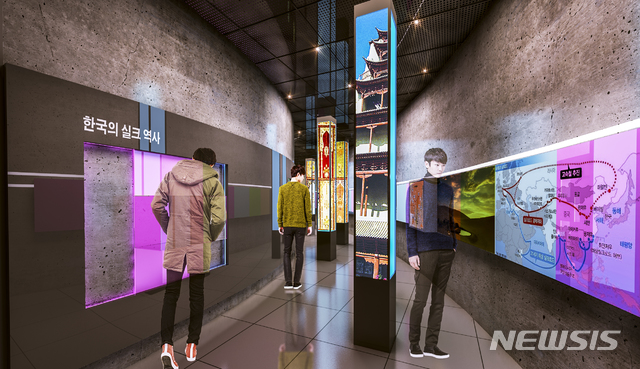 [진주=뉴시스] 진주실크박물과 역사전시실.