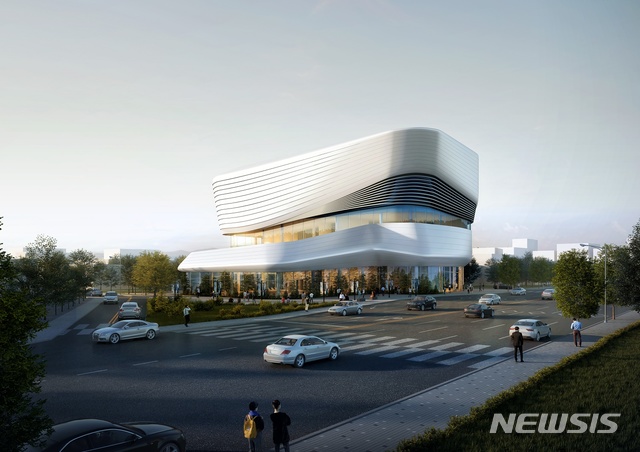 [창원=뉴시스] 강경국 기자 = 경남 창원시 진해구 여좌지구 구 육군대학부지 내에 조성될 국민체육센터의 조감도. (사진=창원시청 제공). 2020.11.10. photo@newsis.com