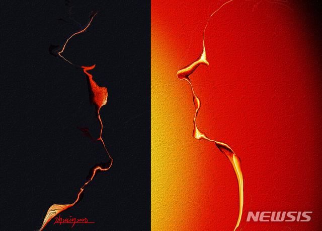 [서울=뉴시스]2020마니프_김관태, 화이부동'20-1, 60.6x80.3㎝, Mixed media, 2020(사진=MANIF 제공)2020.11.06 photo@newsis.com