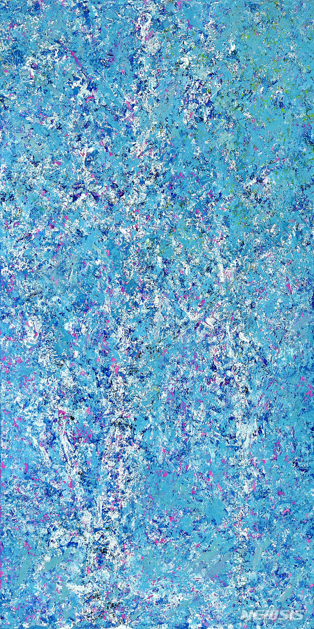 [서울=뉴시스]2020_김연화, 자작나무 이야기, The Sound of a forest, 80x40㎝, Mixed media, 2020(사진=MANIF 제공)2020.11.06 photo@newsis.com