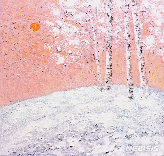 [서울=뉴시스]2020마니프_김연화, 자작나무 이야기 그 여자의 숲, 45.5x45.5㎝, Mixed media, 2020(사진=MANIF 제공)2020.11.06 photo@newsis.com