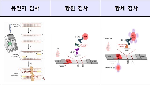[서울=뉴시스] 코로나19 진단검사법 비교(사진=식약처 제공)