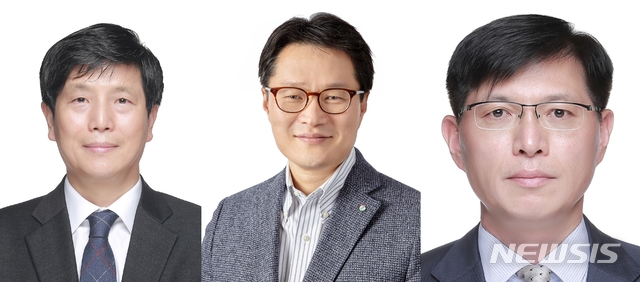 [서울=뉴시스]GS그룹이 12일 허태수 회장 취임 이후 처음으로 임원 인사를 단행했다. 왼쪽부터 도정해 GS엔텍 대표이사 부사장, 유재영 GS칼텍스 부사장, 오진석 GS리테일 부사장. 2020.11.12 (사진 = GS그룹 제공) photo@newsis.com