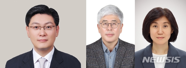 [서울=뉴시스]GS그룹이 12일 허태수 회장 취임 이후 처음으로 임원 인사를 단행했다. 왼쪽부터 김성원 GS에너지 부사장, 신상철 GS선설 부사장, 박솔잎 GS홈쇼핑 전무. 2020.11.12 (사진 = GS그룹 제공) photo@newsis.com