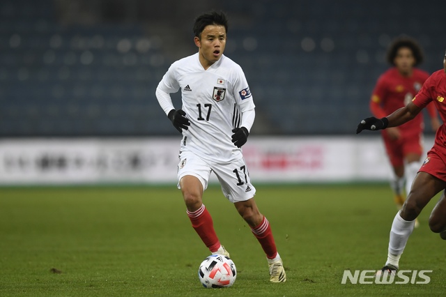 [그라츠=AP/뉴시스] 일본 축구 미래로 불리는 구보 다케후사. 2020.11.13.