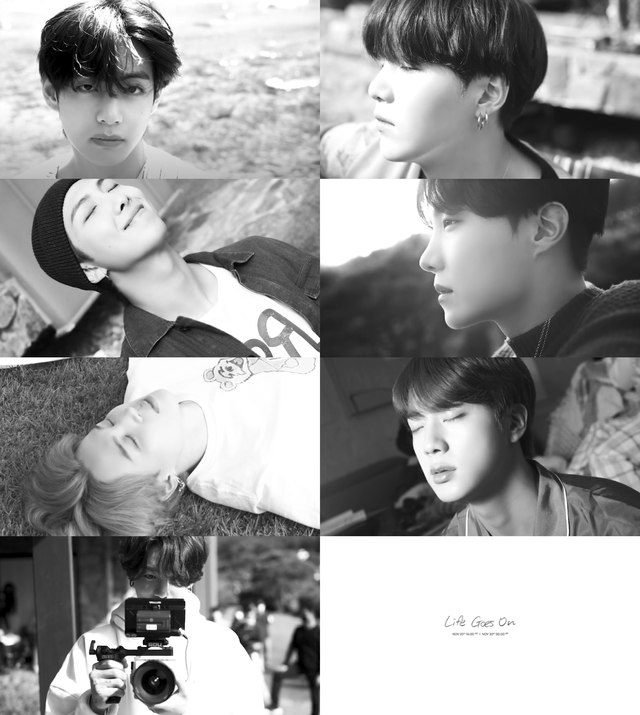 [서울=뉴시스] 방탄소년단_Life Goes On_뮤직비디오 두 번째 티저_갈무리_단체. 2020.11.19. (사진 = 빅히트 엔터테인먼트 제공) photo@newsis.com 