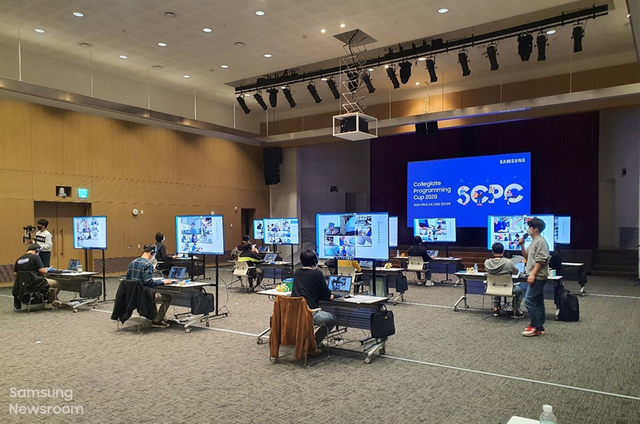 [서울=뉴시스] 삼성전자 대학생 프로그래밍 경진대회(SCPC) 온라인 본선 상황실. 사진 삼성전자