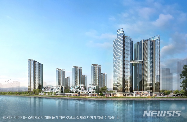 [서울=뉴시스] 송도자이 크리스탈오션 투시도. (제공 = GS건설)