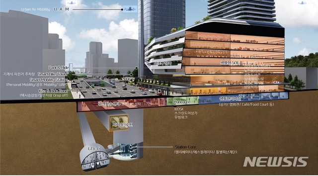 [서울=뉴시스] 서울 서초구 GTX양재역환승센터 투시도. (투시도=서초구 제공) 2020.11.24. photo@newsis.com