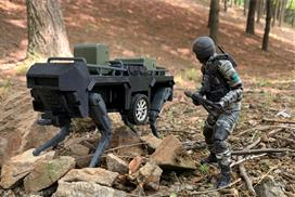 [서울=뉴시스] 다족로봇 형상. 2020.11.24. (사진=방위사업청 제공)