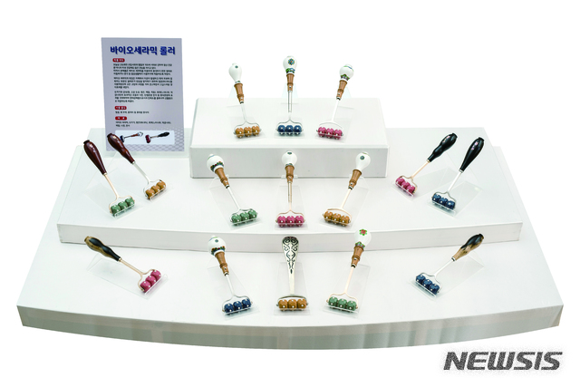 [안동=뉴시스] '제50회 대한민국 공예품대전'에서 국무총리상을 받은 바이오세라믹롤러. (사진=경북도 제공) 2020.11.24