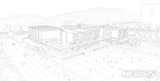 [안동=뉴시스] 김천중앙고등학교 신축 설계 공모 당선 작품. (사진=경북교육청 제공) 2020.11.26