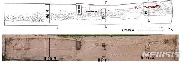 [서울=뉴시스]통일신라~고려·조선시대 도로 유구 전경(사진=문화재청 제공)2020.11.27 photo@newsis.com