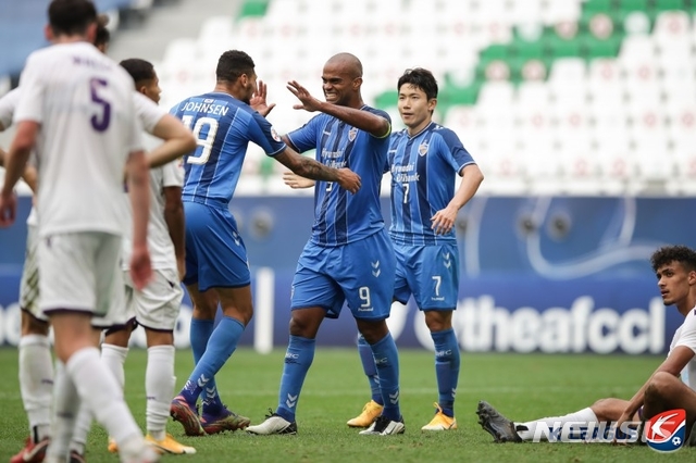 [서울=뉴시스] 울산 현대 득점 기계 주니오가 쐐기골을 터트렸다. (사진=프로축구연맹 제공)