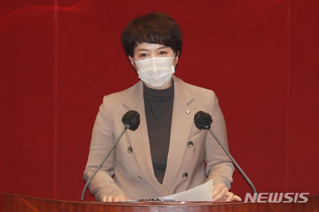 [서울=뉴시스] 전진환 기자 = 김은혜 국민의힘 의원.&nbsp; (공동취재사진) 2020.12.01. photo@newsis.com