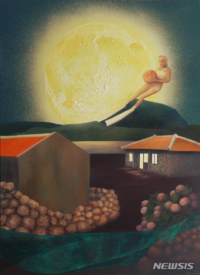 [서울=뉴시스] 김재이, 가파도의 밤 oil on canvas100x72cm