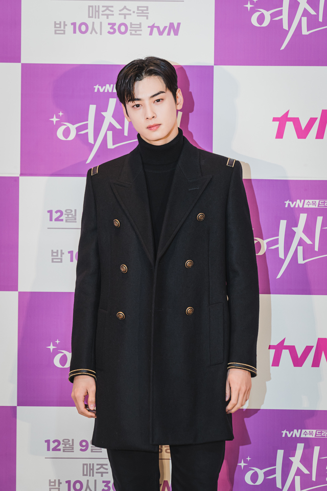 [서울=뉴시스] 2일 오후 진행된 tvN 새 수목극 '여신강림' 온라인 제작발표회에 참석한 차은우 (사진 = tvN) photo@newsis.com