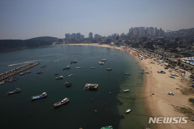 울산 동구 일산해수욕장 전경