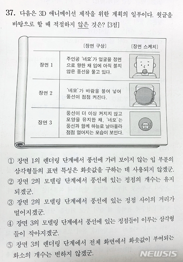 [세종=뉴시스]지난 3일 2021학년도 대학수학능력시험(수능)이 종료된 후 4일 한국교육과정평가원 홈페이지 이의신청 게시판에는 문제와 정답 중 국어 37번 문항에 가장 많은 이의신청이 몰렸다. (자료=한국교육과정평가원 제공) 2020.12.04. photo@newsis.com