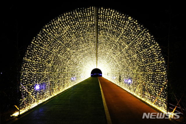 하동군, 하동읍 폐철도공원 ‘빛의 거리’ 불 밝혔다 