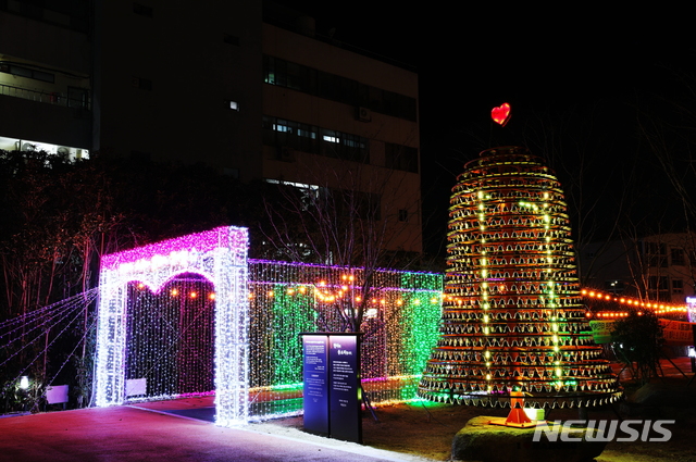 하동군, 하동읍 폐철도공원 ‘빛의 거리’ 불 밝혔다 