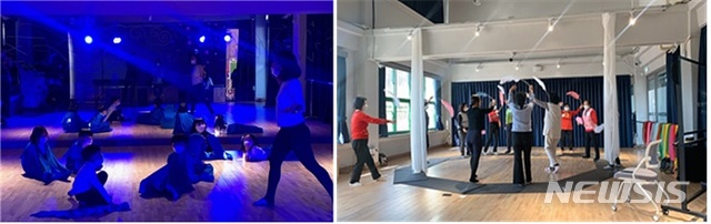 [서울=뉴시스]꿈꾸는 예술터 주요 프로그램. 유아 6~7세 대상 프로그램(왼쪽)과 어르신 프로그램(사진=문화체육관광부 제공)2020.12.09 photo@newsis.com