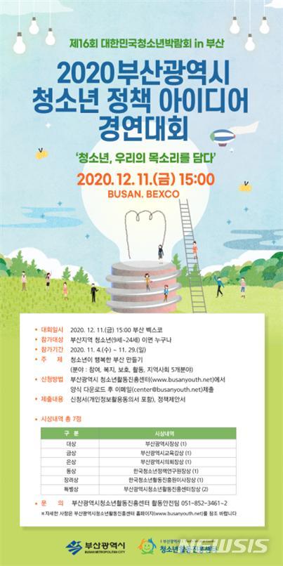 부산시정, 청소년 의견 담는다 ‘정책 아이디어 경연’ 