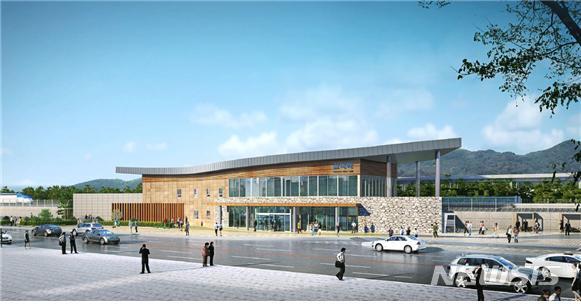 [포항=뉴시스] 강진구 기자 = 국가철도공단 영남본부(본부장 이계승)는 동해선 포항~삼척 철도건설을 위해 울진역사 등 13개 역사의 신축공사를 본격 추진한다고 10일 밝혔다.사진은 삼척역사 조감도.(사진=국가철도공단 영남본부 제공) 2020.12.10.photo@newsis.com 