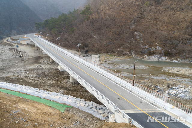 정선군 군도 4호선 도로 