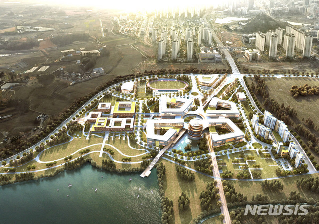 [나주=뉴시스]=&nbsp; 한국에너지공과대학(한전공대) 조감도.&nbsp; 한전공대는 나주혁신도시 부영CC 인근에 오는 2022년 3월 개교를 목표로 추진 중이다. (이미지=나주시 제공) 2020.12.14. photo@newsis.com