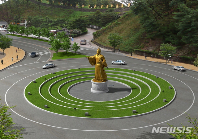 무령왕 동상 조감도