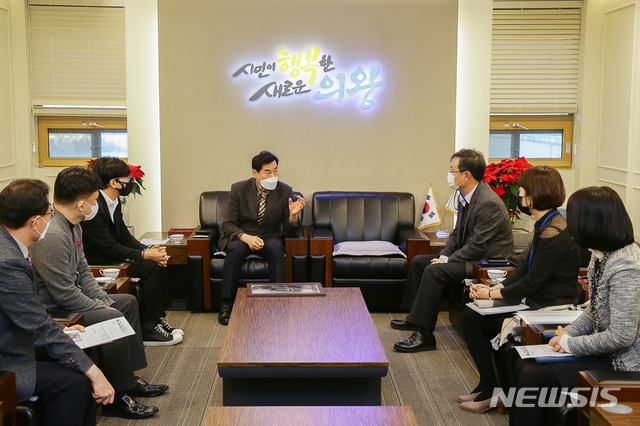 기업인 간담회 현장.