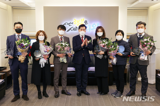 우수중소기업 시상식 현장.