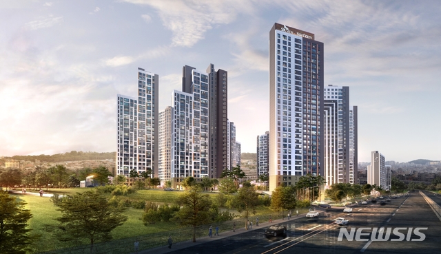 [서울=뉴시스]인천 용현4구역 재개발사업 투시도. (제공 = SK건설) 2020.12.22.