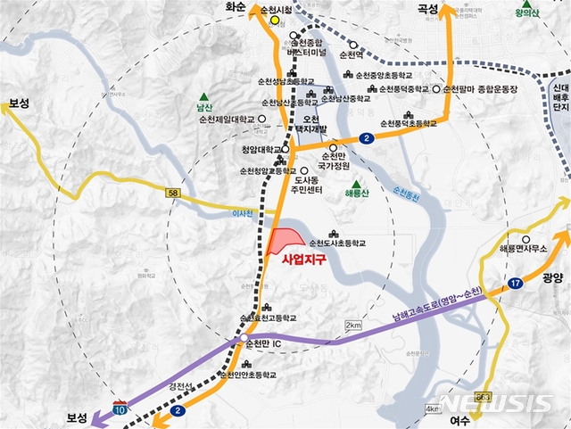 [광주=뉴시스]구길용 기자 = 한국토지주택공사 광주전남지역본부는 28일 '순천 도시첨단산업단지 조성공사'를 30일 착공한다고 밝혔다. 사진은 위치도. {사진=LH 제공}. 2020.12.28. kykoo1@newsis.com 