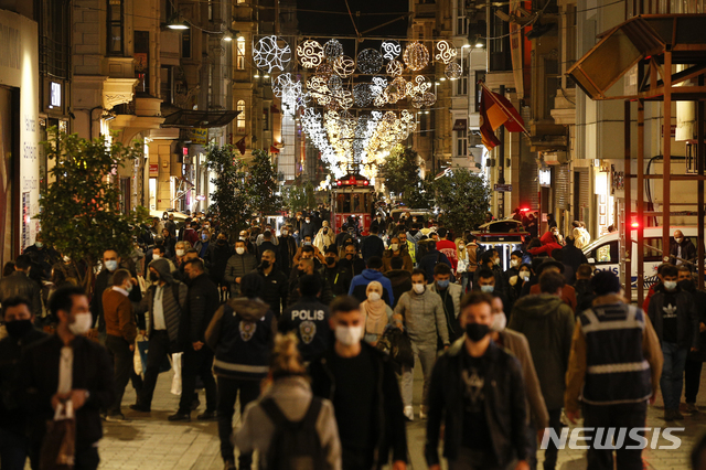 [이스탄불=AP/뉴시스]31일(현지시간) 터키 이스탄불 시내 전경. 2020.12.31.
