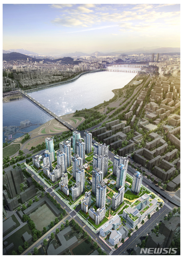 [서울=뉴시스]래미안 원베일리 조감도. (사진 = 업체 제공)