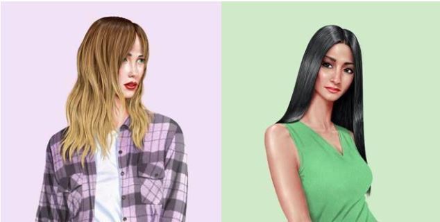 [서울=뉴시스] 우선 헤어’ 김선우 원장이 예상한 ‘정제된 그런지 스타일(왼쪽)’과‘꼼나나’ 박제희 원장이 제안한 ‘자연스러운 스트레이트 헤어’. 사진 다이슨 