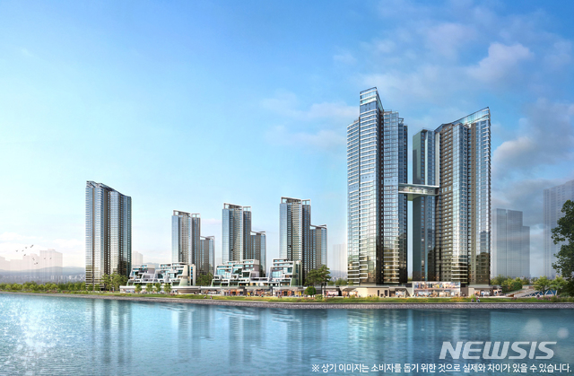 [서울=뉴시스] 송도자이 크리스탈오션 투시도.