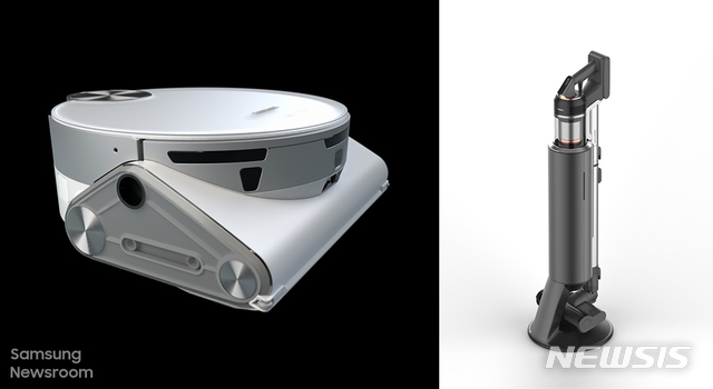 [서울=뉴시스] 로봇 청소기 제트봇 AI와 무선 청소기 제트 (제공=삼성전자) 